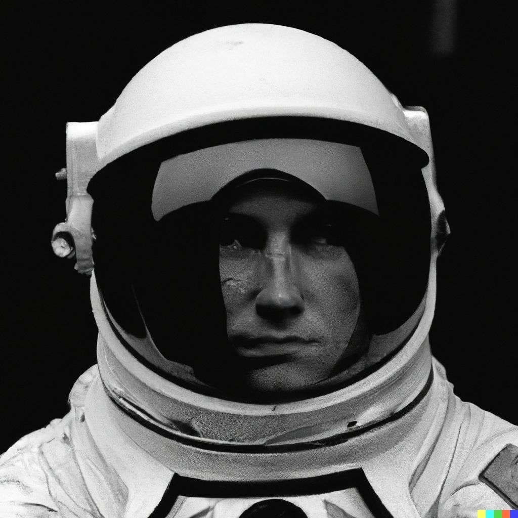 an astronaut, photograph taken by Peter Lindbergh